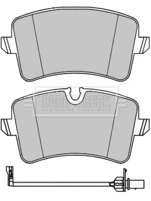 BORG & BECK Piduriklotsi komplekt,ketaspidur BBP2291